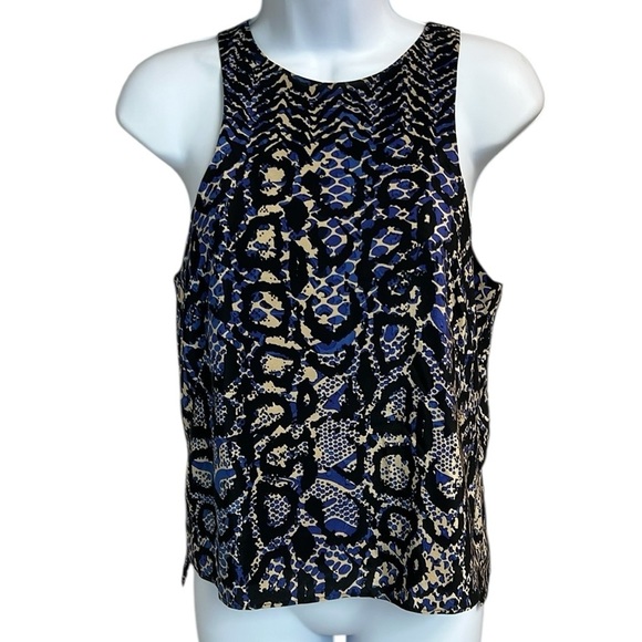 Tibi Silk Snake Print Sleeveless Blouse - Picture 1 of 5